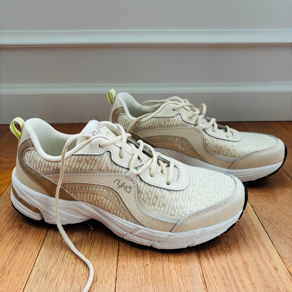 Ryka Walking‎ Sneakers Imagine Womens 9W Metallic Beige Mesh Shoe